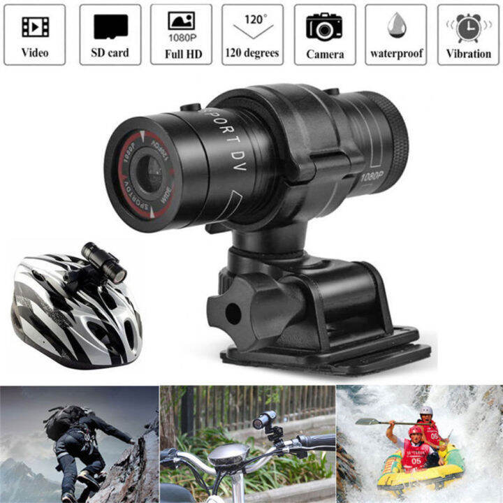 กล้องแอคชั่นขนาดเล็ก-f9-hd-1080p-หมวกกันน็อคมอเตอร์ไซค์จักรยานขนาดเล็กกันน้ำสำหรับกีฬากลางแจ้งกล้องบันทึกวิดีโอ-dv-สี-สีดำ