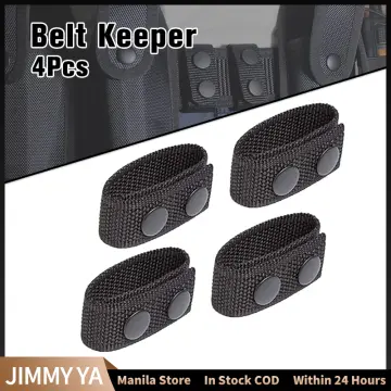 4Pcs Duty Belt Keeper with Double Snaps Security Tactical Belt Keepers