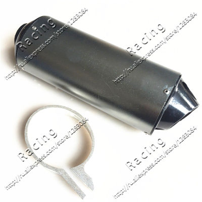 38mm 28mm Motorcycle Exhaust Muffler Tip for 125 150 160cc Dirt Pit Bike A black Grey Kayo BSE