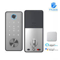 TTLock APP สมาร์ทรีโมทคอนโทรลลายนิ้วมือรหัสผ่าน US Deadbolt สลักอัตโนมัติล็อค T1-hjgytyuuiytt