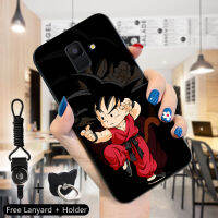 เคส PMP ปลอกสำหรับ Samsung Galaxy A8 2018 Samsung A8 Plus 2018 A8 Star (แหวนใส่นิ้ว + สายคล้อง) Dragon ซุนโกคู Goku เคสมือถือกันกระแทกเคสโทรศัพท์ป้องกัน TPU ซิลิโคนนิ่ม