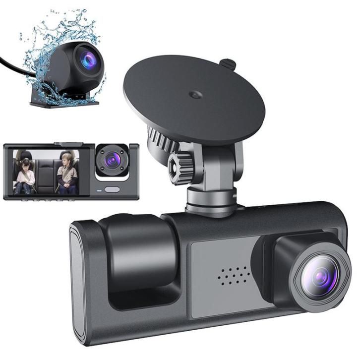 dual-dash-cam-บันทึกรถด้านหน้าและด้านหลังสำหรับรถยนต์ที่มี-ir-night-vision-3ช่อง-hd-กล้องขับรถ-dual-dash-cam-ด้านหน้าและด้านหลังกล้องบันทึกรถไร้สาย