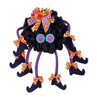 Halloween Witch Leg Wreath Horror Witch Wreath with Legs Spider Witch Wreath Creepy Wall Decor Halloween Party Supplies Spooky Porch Decor Outdoor Front Door Wall value