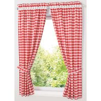 【HOT】❁ Pastoral Red/ Short Curtains for Window Treatments Kids Room Bedroom Roman Blinds