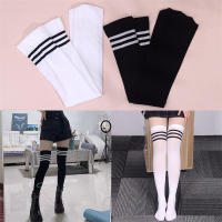 Over Knee High Socks Black And White Stockings Long Striped Socks Y2k Lolita Stockings Womens Winter Stockings
