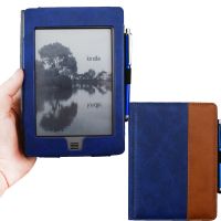 New Updated Folio Flip Book Cover Case for Capa Kindle Touch 2011 2012 D01200 Ebook Reader Magnetic Closured Pouch Case s Pen