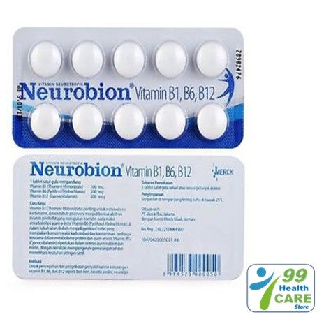 Neurobion Vitamin B1, B6, B12 (60's) (10 Tablets X 6 Strips Without Box ...