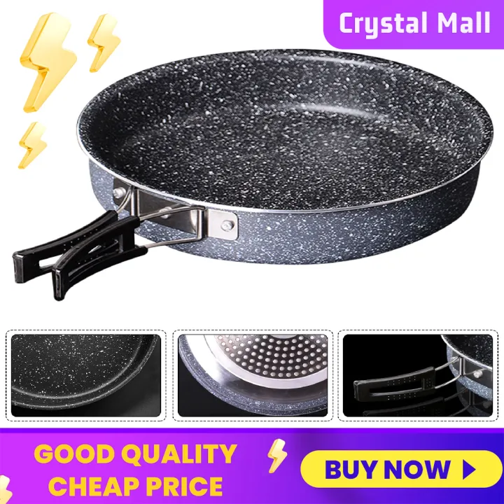 [Arrived within 3 days] Nonstick Camping Frying Pan Outdoor Portable