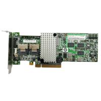 LSI 9264-8i 6GB PCI-E ตัวควบคุม RAID 256M + Key RAID 5 6การ์ดอุปกรณ์ขยายสัญญาณบีบอัดพร้อมอะแดปเตอร์ FJK3825 SFF8087สายเคเบิ้ล Sata