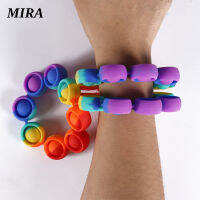 MIRA Decompression สร้อยข้อมือซิลิโคนสีรุ้งของเล่นเพื่อการศึกษาเด็กและผู้ใหญ่