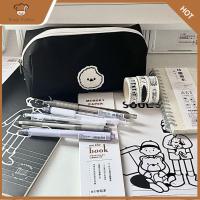กระเป๋าเครื่องเขียน Tas Kosmetik กระเป๋าเก็บของกระเป๋าใส่ดินสอสีดำอุปกรณ์นักเรียนคุณภาพสูงแฟชั่น RESIGH