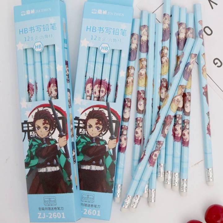 12 cái Bộ đóng hộp mới Sanrio Kawaii Anime loạt phim hoạt hình cinnamorol  My Melody kuromi HB bút chì trẻ em trường văn phòng phẩm dùng trong học tập  | Lazada.vn