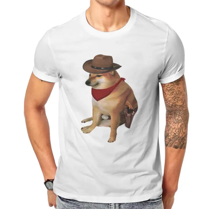 Unisex Cheems Doge Cowboy Funny Color Design Graphic High Street Men's ...