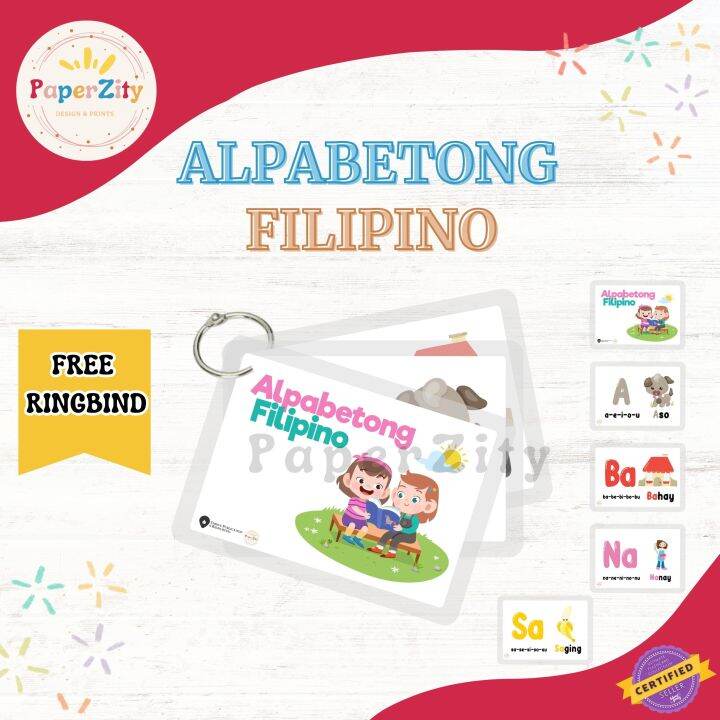 ALPABETONG FILIPINO Laminated Flashcards For Kids/ABKD/Filipino ...