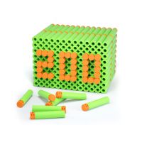 200Pcs Green Darts Refill Pack Foam Bullet with 5 Hole Compatible for NERF N-Strike Series Blaster Children Birthday Party Gifts