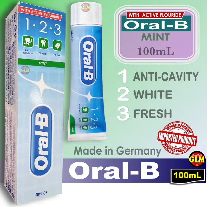 TOOTHPASTE - Oral-B 123 Fresh Mint Toothpaste 100mL - Made In GERMANY ...