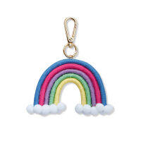 NANA Ins Cross-border Hot Sale Rainbow Pendant Hand- Car Keychain Female Cloud Bag Ornaments Factory Customization