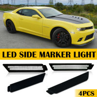 SXN ไฟสัญญาณไฟเครื่องหมายไฟ LED ด้านข้างกันชนหลอดไฟเลี้ยว4x สำหรับ Chevrolet Chevy Camaro 2010 2011 2012 2013 2014อุปกรณ์เสริม2015