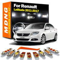 MDNG 21Pcs Canbus สำหรับ Renault Latitude 2011 2012 2013 2014 20015 2016 2017 LED ภายในโดมแผนที่ Light Kit ไม่มีข้อผิดพลาดรถหลอดไฟ