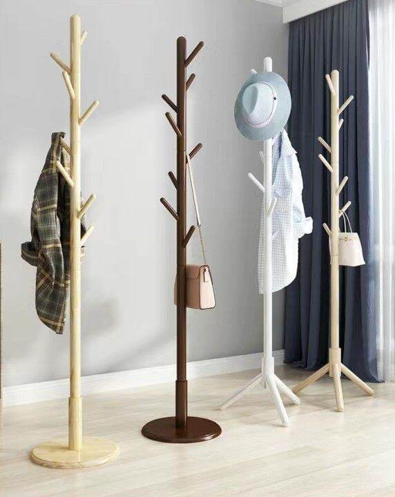 FANTASTECH Wooden Coat Rack Multifunction Hanger Floor Standing Coat ...