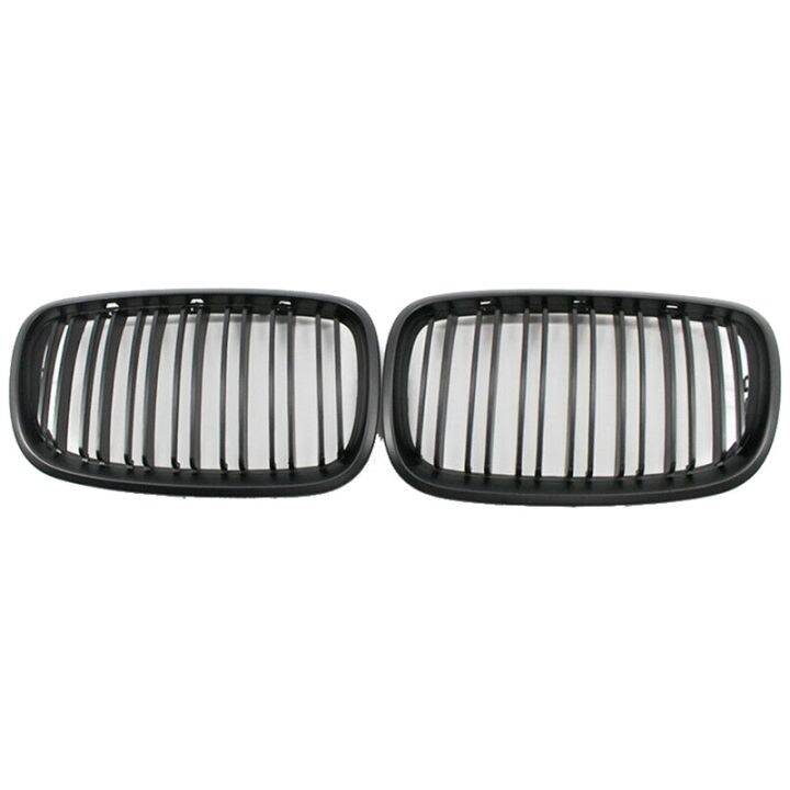 matte-black-front-bumper-dual-slat-front-kidney-grill-grille-for-bmw-x5-x6-e70-e71-2007-2014