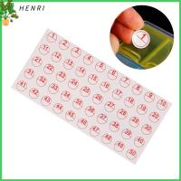 HENRI 400/500pcs เครื่องมือเย็บปักถักร้อย ที่เก็บสีเพชร การจำแนกประเภท Sticky แยกแยะ แท็กเปล่า สติ๊กเกอร์ตัวเลข ป้ายบรรจุภัณฑ์