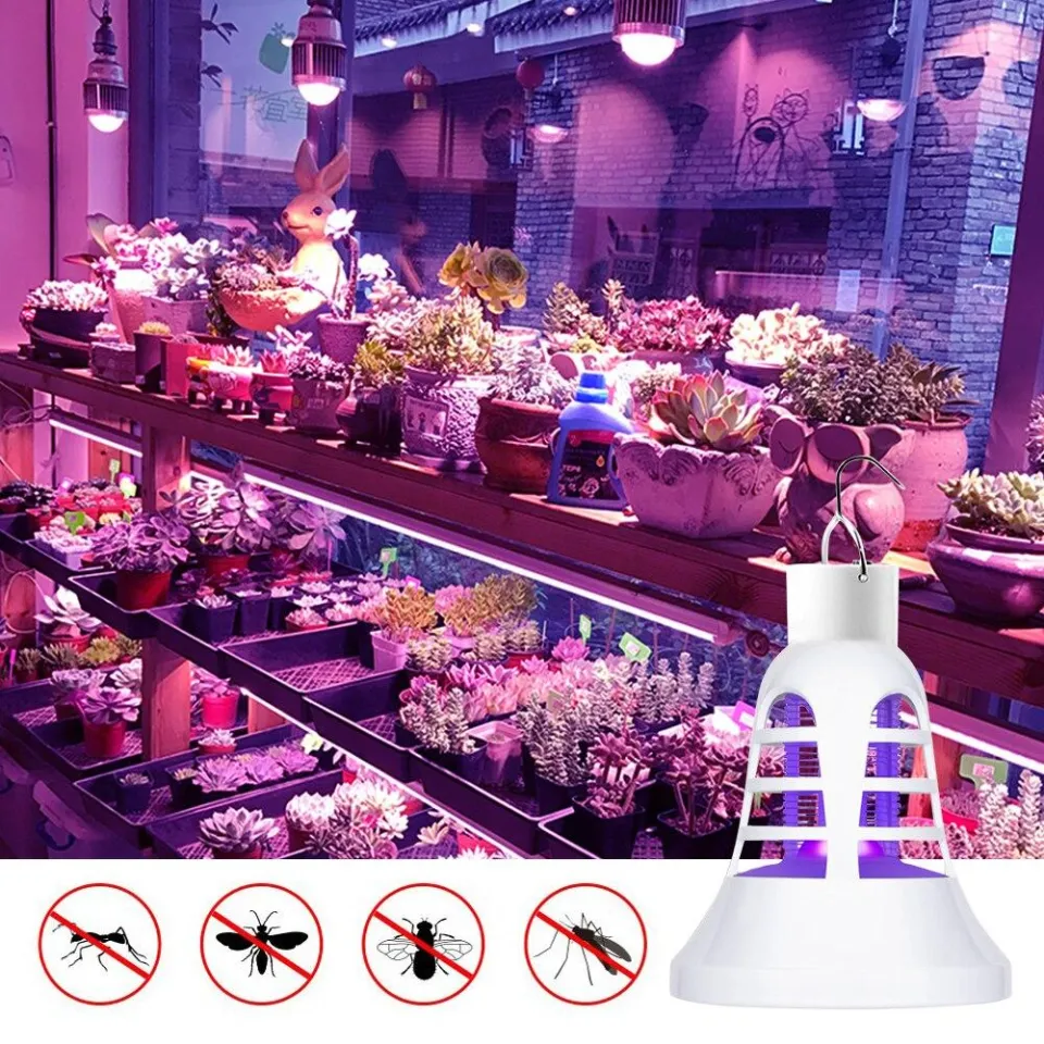 UV Plant Grow Bulb Bug Zapper Light Bulb - 2 in 1 Electronic