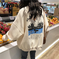 Viyaa เสื้อฮู้ด เสื้อแขนยาวอบอุ่น หลวมและสบาย สไตล์ วินเทจ นุ่มนวล ชิค WWY23A08PH 41Z231013