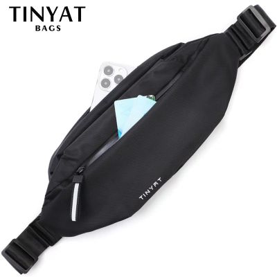 TINYAT 2023 New Multifunction Waist Bag for Men Anti-theft Belt Bags Male Waterproof Outside Chest Bag Pack Shoulder New Design Running Belt