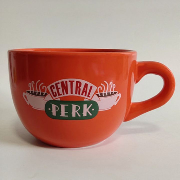 high-end-cups-เพื่อนรายการทีวีซีรีส์กลาง-perk-ถ้วยชากาแฟเซรามิก650มล-เพื่อนกลาง-perk-คาปูชิโน่แก้ว