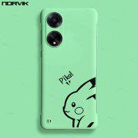 NORVIK ภาพยนตร์การ์ตูนน่ารักลาย Pika ไร้ขอบเคสโทรศัพท์เขียวแบบไร้ขอบสำหรับ A78 A98 OPPO A58 Reno 10 8 8Z 7Z 7ค้นหา X5 A55 6 5 2 2Z 2F A31 Pro Plus 4G 5G N11-2เคสฝาหลังสร้างสรรค์