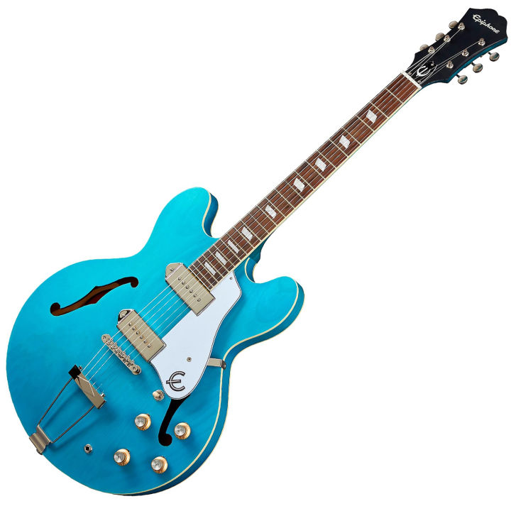 epiphone-casino-worn-กีตาร์ไฟฟ้า-ทรง-hollow-body-22-เฟรต-บอดี้ไม้-maple-คอมะฮอคกานี-ปิ๊คอัพ-pro-p-90