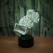 Board Bulldozer Đèn Ngủ Ảo Ảnh LED Đổi 7 Màu Cảm Ứng 3D Đèn Trang Trí Quà