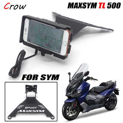 For SYM MAXSYM TL 500 TL500  Stand Holder Phone Mobile Phone GPS Plate Bracket Phone Holder USB Motorcycle Accessories