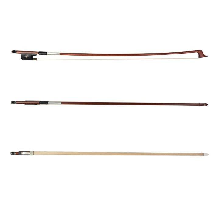 lommi-4-4-cello-bow-octagonal-brazilwood-stick-white-horse-hair-silver-wrapping-ebony-frog-w-parisian-eye-inlay-student-bow