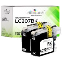 2 Pack LC207BK XL Black Compatible Ink Cartridge for Brother MFC-J4620DW Printer Ink Cartridges