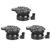 3X DY-60N Tripod Head Leveling Base Adjusting Plate with Bubble Level for DSLR Camera