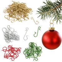 50Pcs Christmas Ornament Metal S-Shaped Hooks Holder Xmas Tree Ball Pendant Hanging Decorations for home Navidad New Year 2023