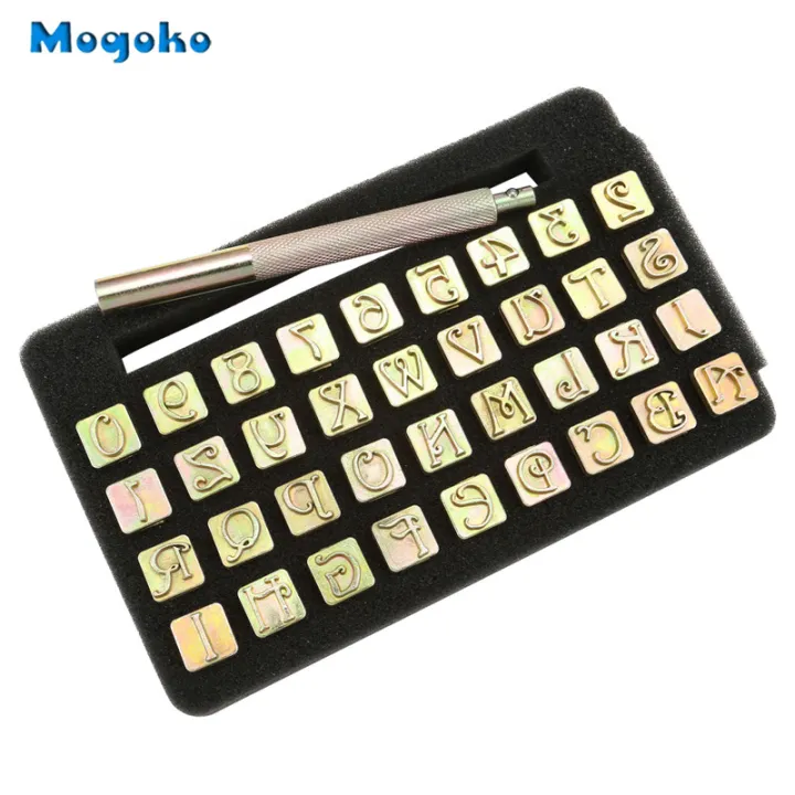 Mogoko 9mm Alphabet Leather Stamping Printing Punch Tools Letters