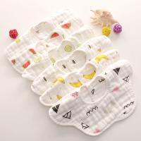 【CW】 Baby Bibs Rotation 8 Layers Gauze Muslin Kids Bandana Burp Soft Newborn Infant Saliva