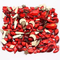 20pcs Crystals Nail Diamond Stone Strass Big red Glass Rhinestones For 3D Nails Art Decorations Supplies Jewelry QB600-625