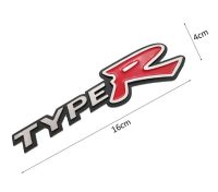 งานอลู โลโก้ ไทร์ปอาร์ ติด ฮอนด้า ซีวิค แต่งด้านหลัง/หน้า ขนาด 16 * 4 cm Honda CIVIC Type R Logo FD2 FD FA 5 Mugen TypeR Racing Car Styling Accessories