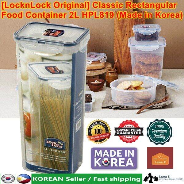 [LocknLock Original] Classic Airtight Rectangular Food Container 2L