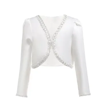 White short jacket deals for wedding