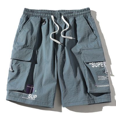 Summer Japanese Streetwear Cargo Shorts Multi-Pockets Hip Hop Fashion Looser Joggers Sports Shorts pants Casual Beach bermuda