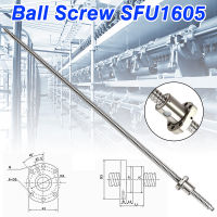 Qiaosha สกรูบอล SFU1605 L1000mm ปลายกลึงบอลสกรูวัตต์/เครื่องมือ Ballnut เดี่ยวสำหรับ CNC