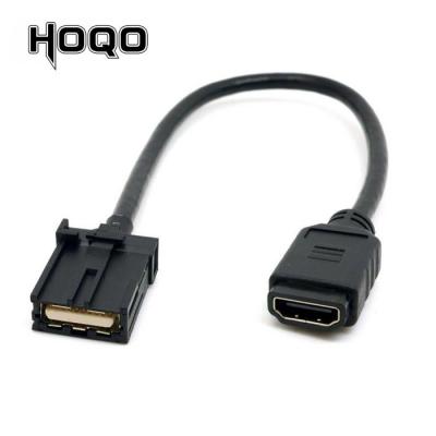 High Speed HDMI-compatible 1.4v Type E Male To Type A Female Video Audio Cable 0.3m Automotive Connection System Grade Connector