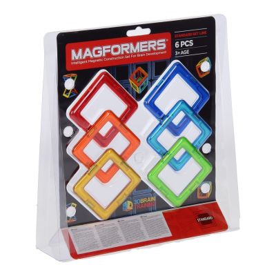 ของเล่น Magformers Square 6 PCS ของเล่นเสริมพัฒนาการเด็ก