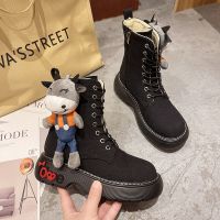 2021 New Autumn Martin Boots Womens Ankle Boots Cartoon Pictures Flat with Platform Ladies Shoes Boots for Women Hot Sell