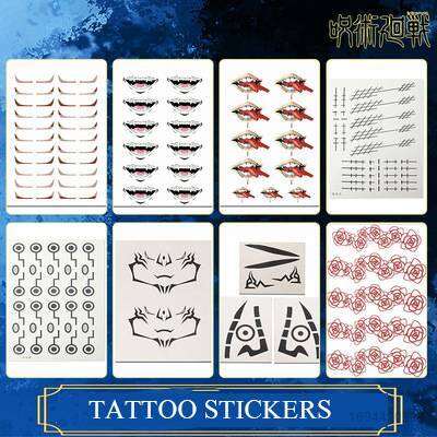 Jujutsu Kaisen Tattoos Stickers Cosplay Tools Itadori Yuji Gojo Satoru 